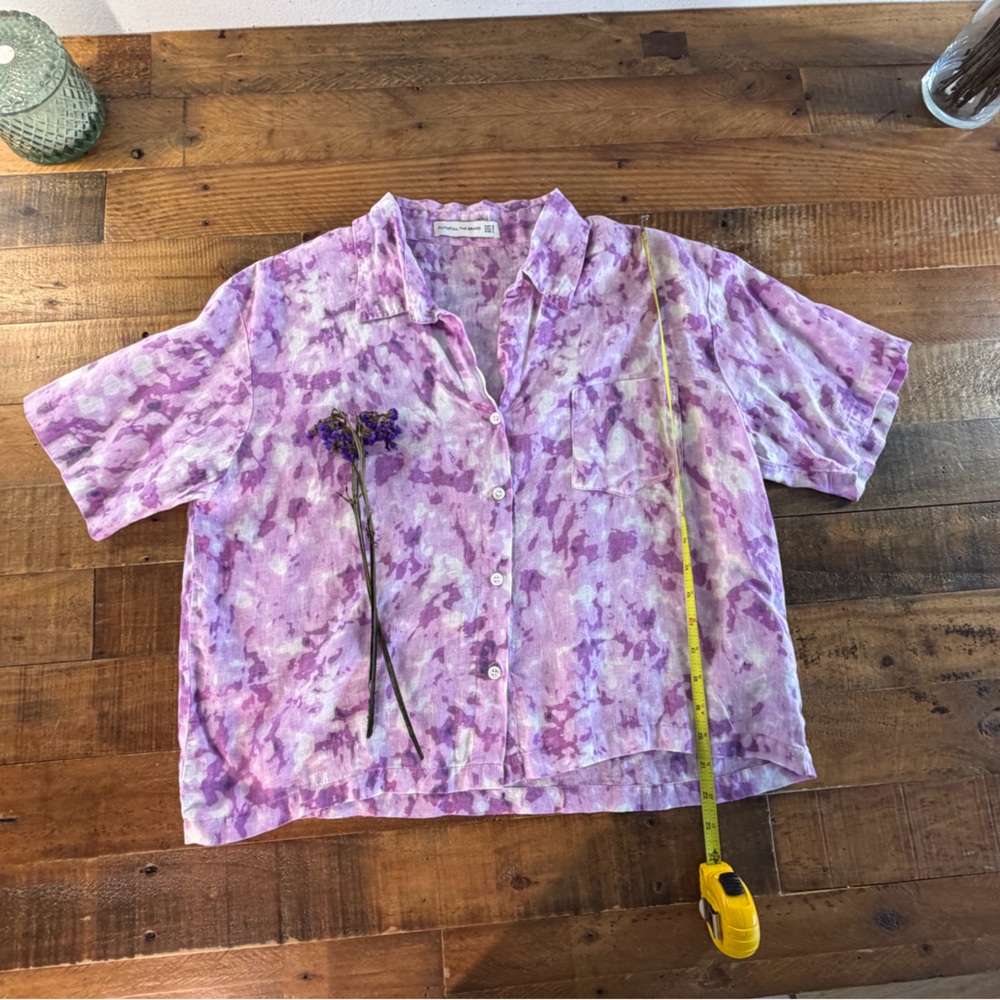 Faithfull the Brand Purple Patterned Top